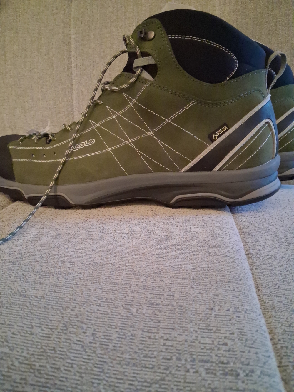 ASOLO Men’s Sz 14 Olive Green Hiking Boots Trekking Climbing Nwot